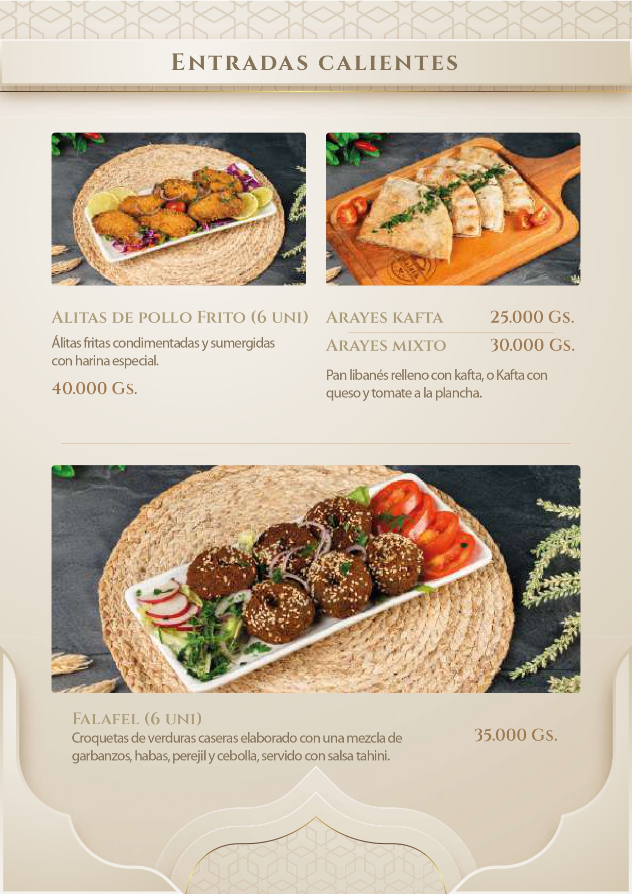 Portada del Menú Halal's